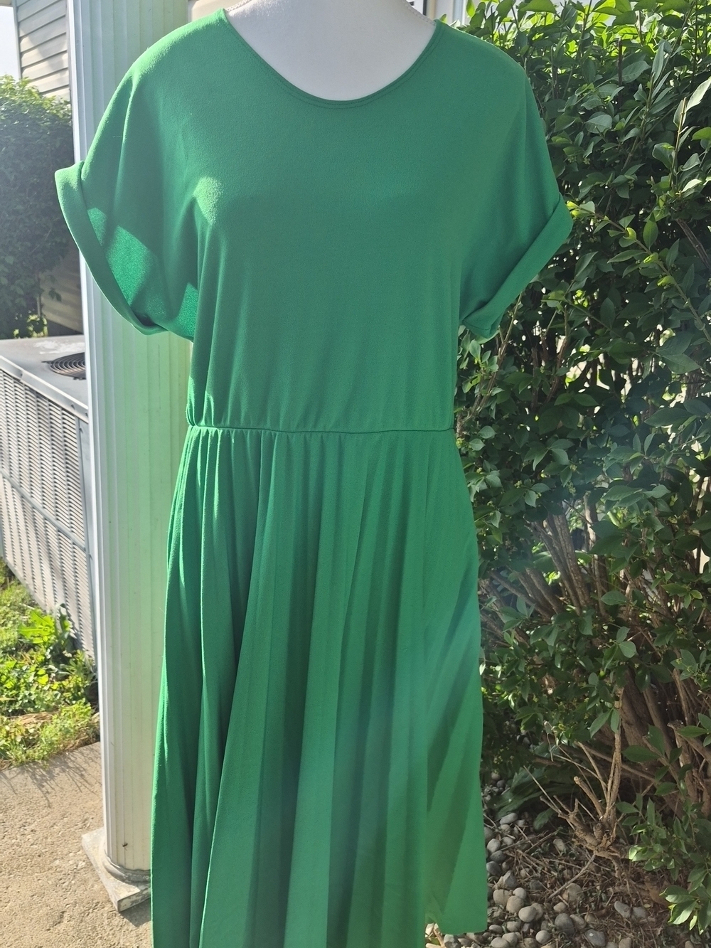 Ashley Blue Emerald Green Midi Dress